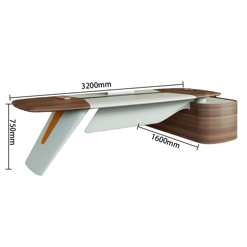 エグゼクティブデスク　オフィスデスク　社長机　木製デスク　パソコンデスク　社長室　仕事用　事務用　木目調　幕板付き　LBZ-N077