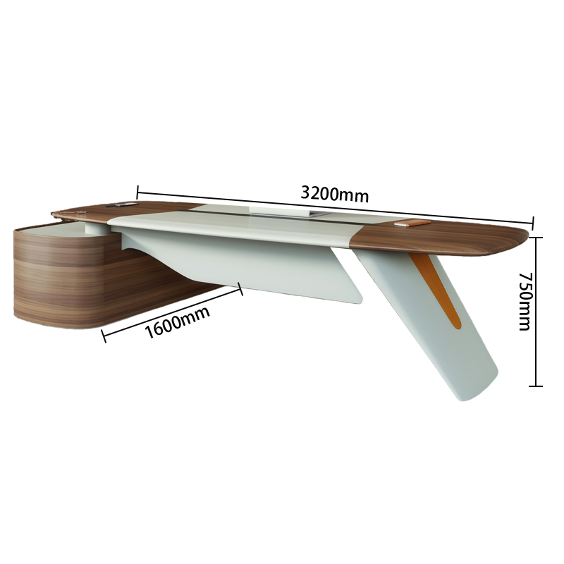 エグゼクティブデスク　オフィスデスク　社長机　木製デスク　パソコンデスク　社長室　仕事用　事務用　木目調　幕板付き　LBZ-N077