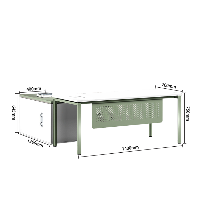 エグゼクティブデスク　オフィスデスク　社長机　役員用デスク　焼付塗装　サイドキャビネット　シンプル　カスタマイズ可能　LBZ-YDD-N005