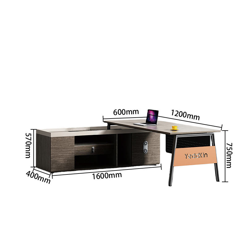 エグゼクティブデスク　オフィスデスク　社長机　役員用デスク　木目調　大容量収納　幕板　上質　カスタマイズ可能 　LBZ-YDD-N006