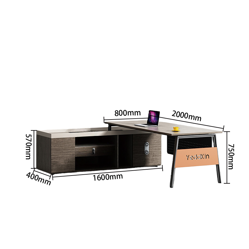 エグゼクティブデスク　オフィスデスク　社長机　役員用デスク　木目調　大容量収納　幕板　上質　カスタマイズ可能 　LBZ-YDD-N006