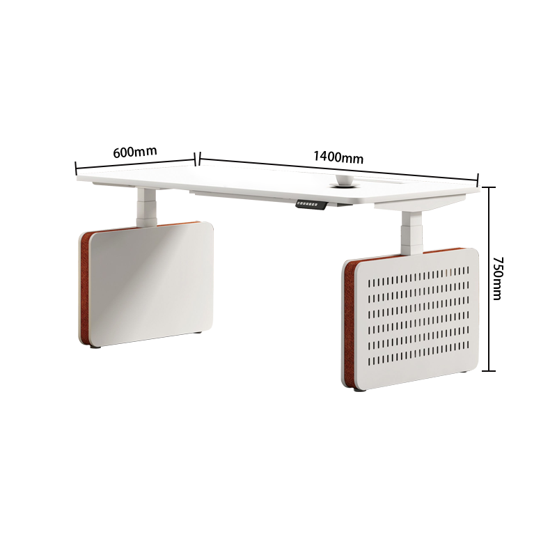 エグゼクティブデスク　オフィスデスク　L型デスク　事務用　昇降機能　冷却ファン　モダン　ホワイト　カスタマイズ可能　LBZ-YDD-N007
