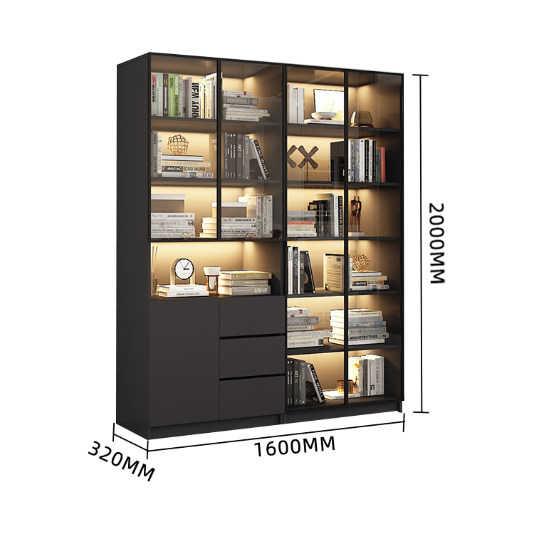 Acme furniture 木製ブラウンディスプレイキャビネット