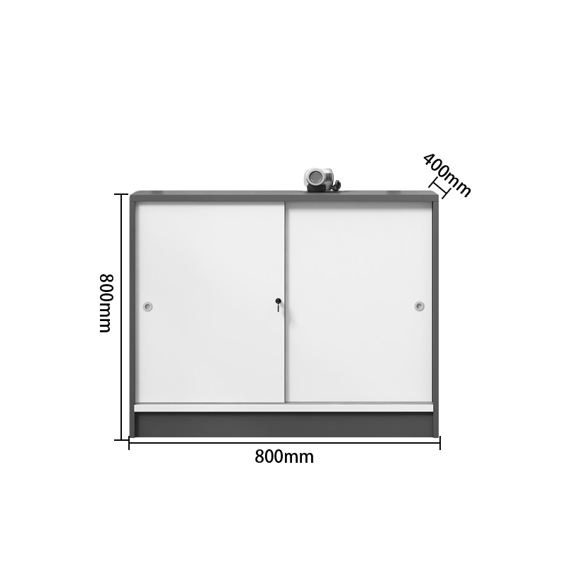 ファイルワゴン　収納庫　書類整理棚　両開き書庫　小物整理棚　オフィス用　大容量収納　鍵付き　ホワイト　ブラック　BGCWG-N077