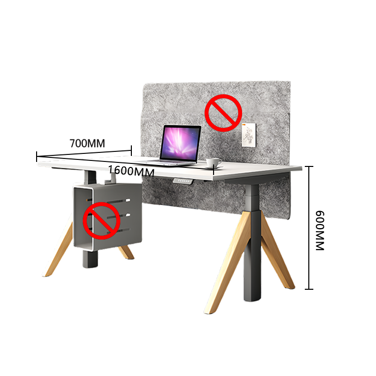 ワークデスク　オフィスデスク　作業机　昇降可能デスク　作業用　役員用　広い天板　ＰＣ収納スペース付き　仕切りパネル付き　厚手の天板　便利操作　丈夫　機能性　モダン　シンプル　ホワイト　カスタマイズ可能　YGZ-YDD-N015