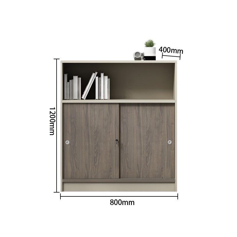 ファイルワゴン　収納庫　書類整理棚　両開き書庫　小物整理棚　オフィス用　大容量収納　鍵付き　ホワイト　ブラック　BGCWG-N077