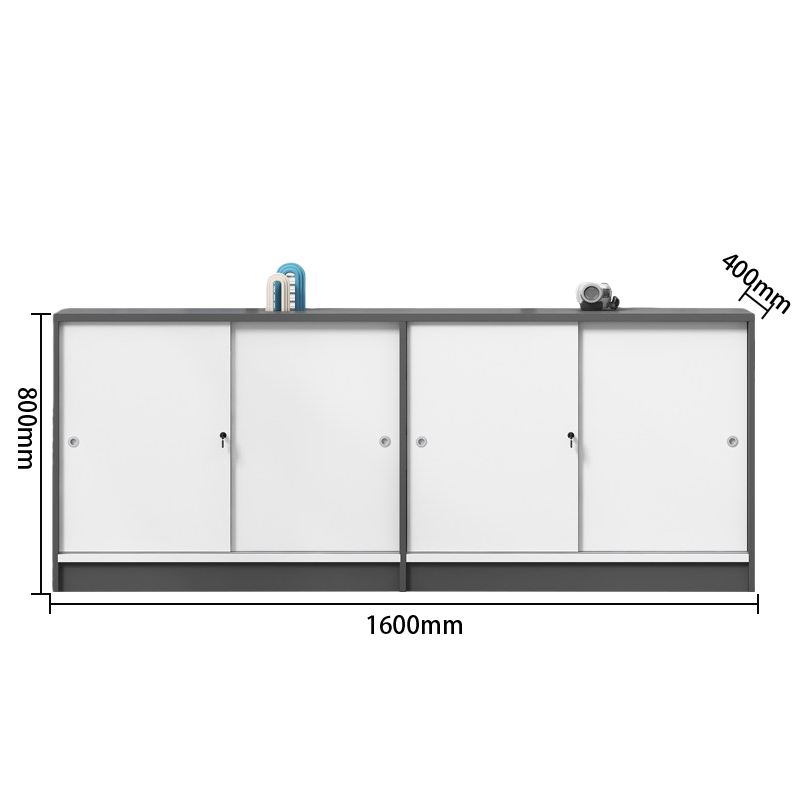 ファイルワゴン　収納庫　書類整理棚　両開き書庫　小物整理棚　オフィス用　大容量収納　鍵付き　ホワイト　ブラック　BGCWG-N077