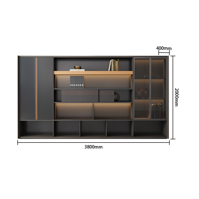 オフィスキャビネット,ディスプレイラック,社長室,LEDライト,強化