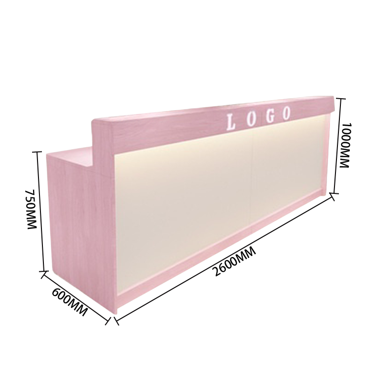 受付カウンター　レジカウンター　フロント　受付台　サロン　喫茶店　大容量収納　おしゃれ　ナチュラル　カスタマイズ可能　JDQT-N025