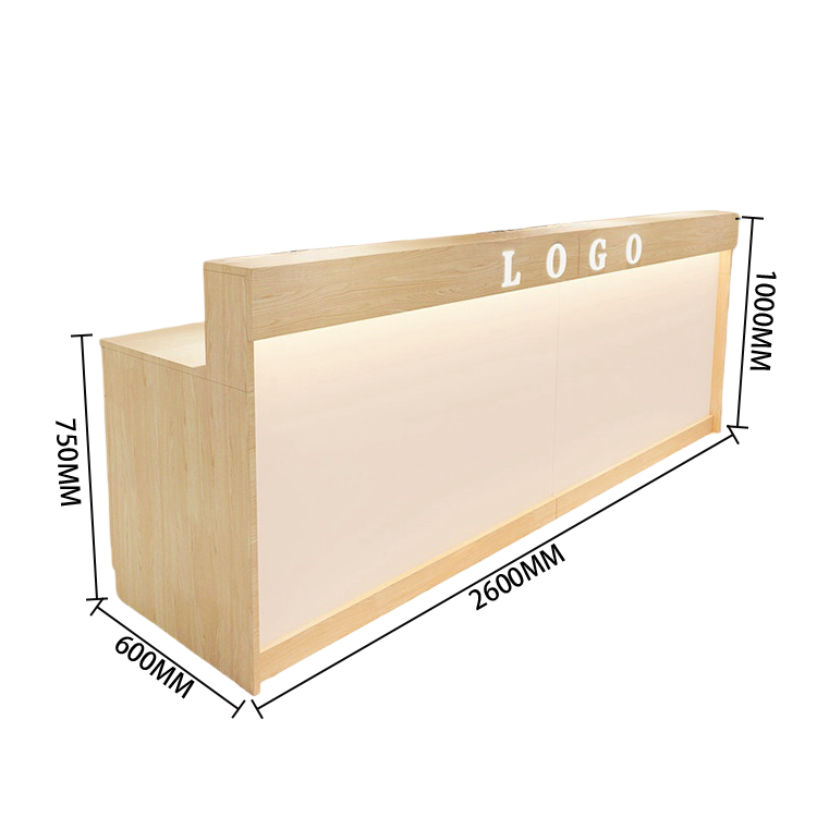受付カウンター　レジカウンター　フロント　受付台　サロン　喫茶店　大容量収納　おしゃれ　ナチュラル　カスタマイズ可能　JDQT-N025