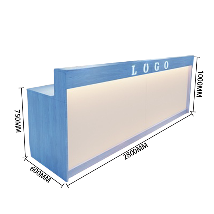 受付カウンター　レジカウンター　フロント　受付台　サロン　喫茶店　大容量収納　おしゃれ　ナチュラル　カスタマイズ可能　JDQT-N025