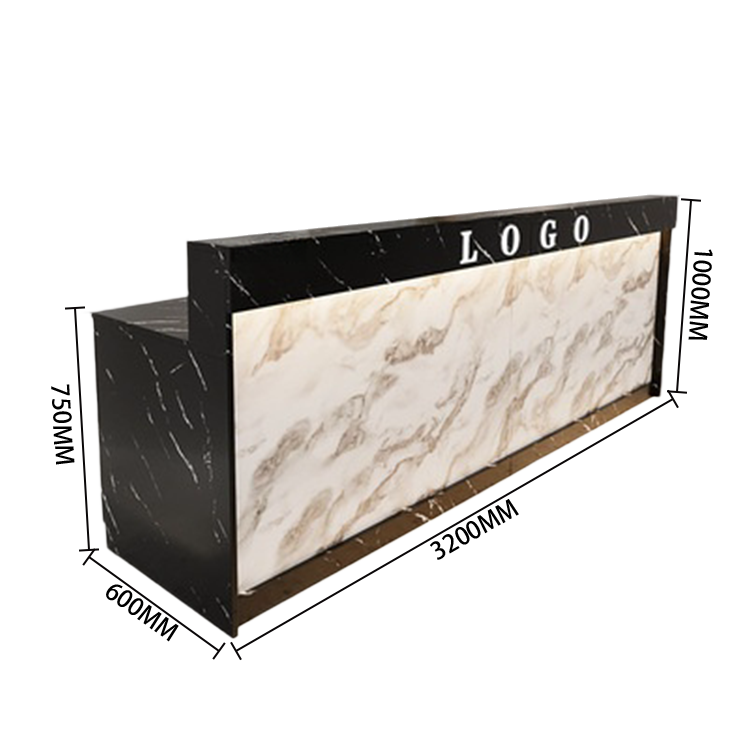 受付カウンター　レジカウンター　フロント　受付台　サロン　喫茶店　大容量収納　おしゃれ　ナチュラル　カスタマイズ可能　JDQT-N025