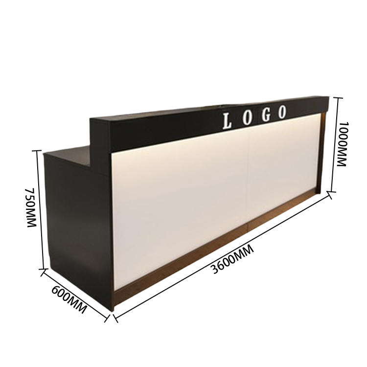 受付カウンター　レジカウンター　フロント　受付台　サロン　喫茶店　大容量収納　おしゃれ　ナチュラル　カスタマイズ可能　JDQT-N025