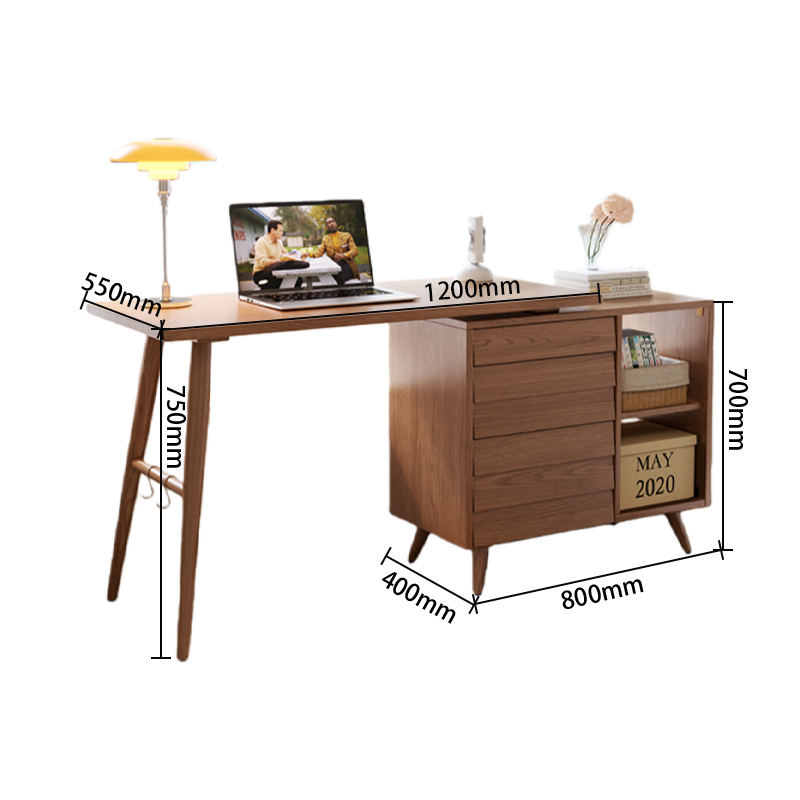 学習机　勉強机　学習デスク　つくえ　机　デスク　テーブル　調整可能な天板　大容量収納　PC収納スペース　組立必要　XXZ-N034