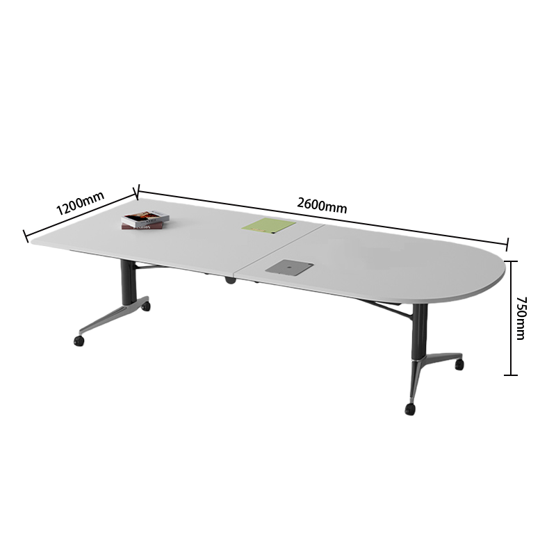 会議テーブル　ミーティングテーブル　オフィステーブル　オープン式収納付き　内蔵式コンセント　上質な素材　組立必要　HYZ-N075