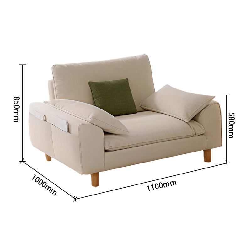 ソファ　カウチソファ　ファブリックソファ　高級ソファ　モダンソファ　多種類充填物　広い座面　アームレスト　背もたれ　JYSF-N038