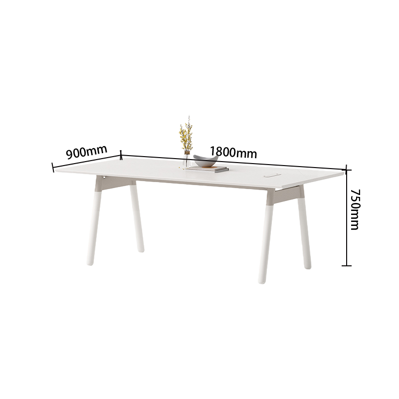 会議テーブル　ミーティングテーブル　オフィステーブル　広い天板　コンセント付き　組立必要　カスタマイズ可能　ホワイト　HYZ-N063