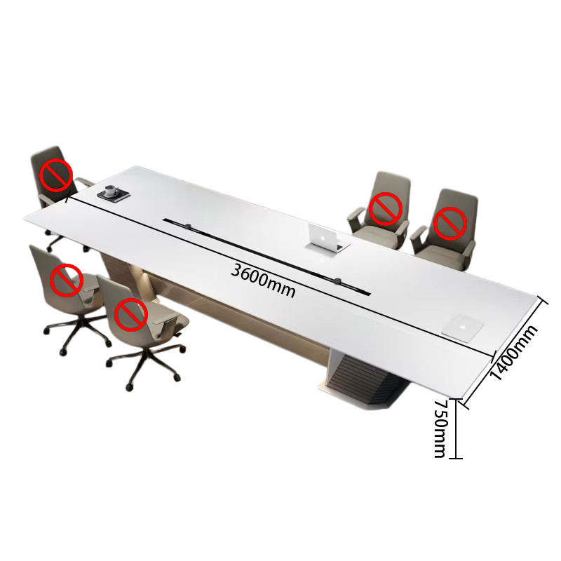 会議テーブル　大中型会議テーブル　ミーティングテーブル　商談テーブル　会議室用　高級感　ホワイト　カスタマイズ可能　HYZ-BG-N001