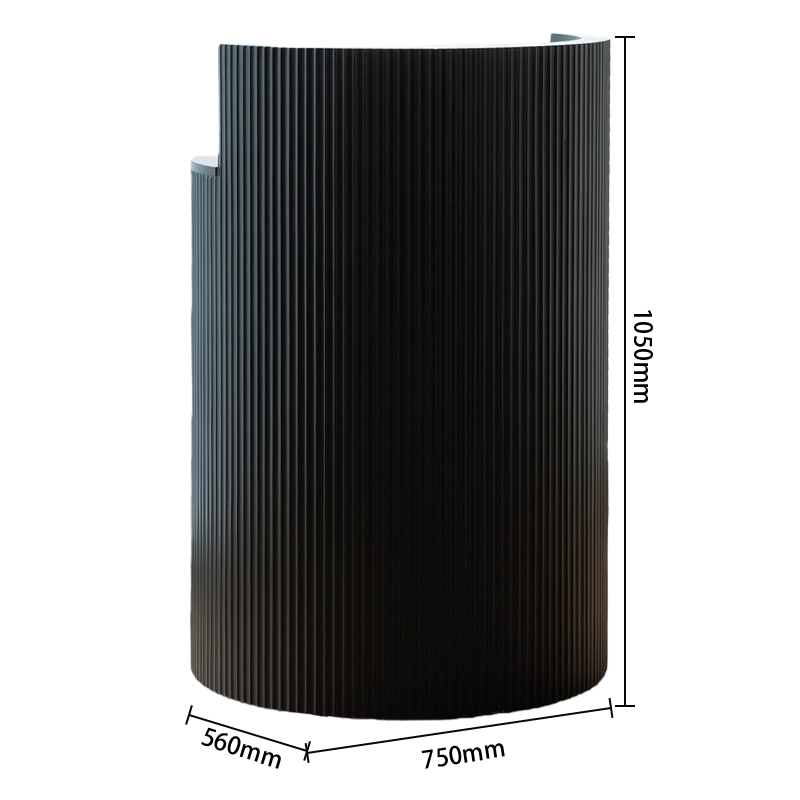 受付カウンター　カーブデザイン　大容量収納　広い下肢空間　ガラスディスプレイ　組立必要　JDQT-N065