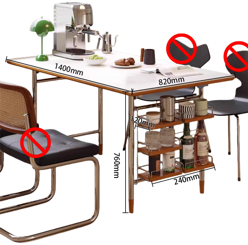 ダイニングテーブル　ローテーブル　Ｒ加工　ダイニングテーブル　こたつテーブル　机　取り外せラック　大理石天板　頑丈なフレーム　CZ-N047