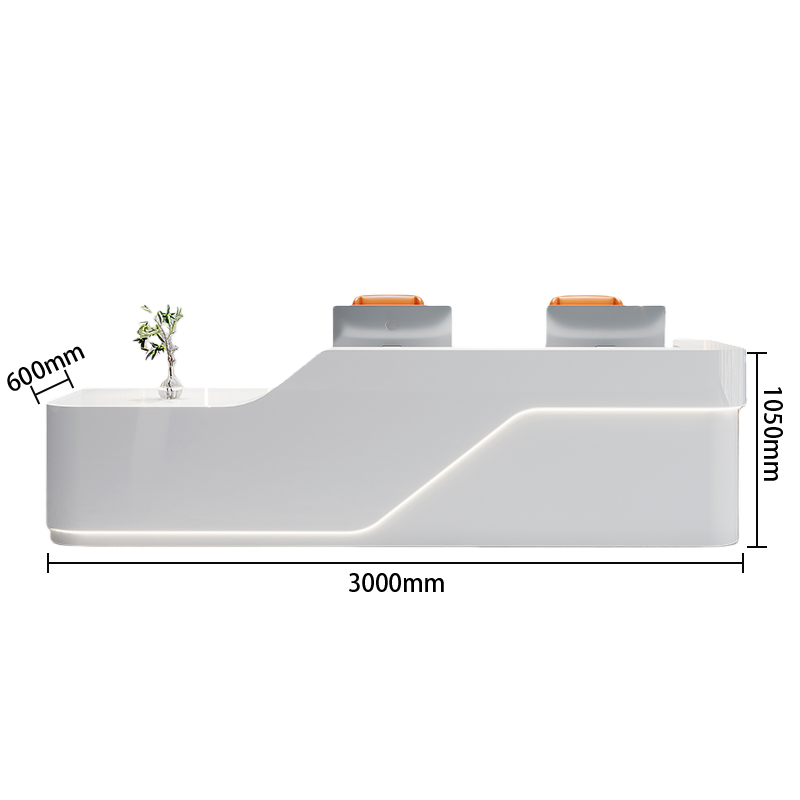 受付カウント 大容量収納　焼付塗装　広い天板　組立必要　JDQT-N070