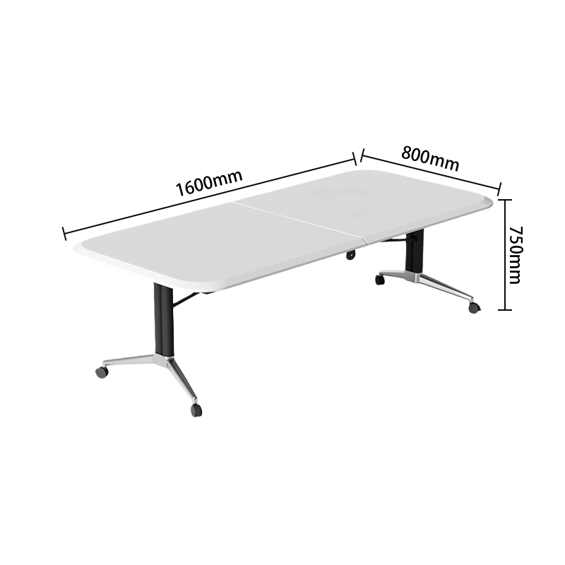 会議テーブル　ミーティングテーブル　オフィステーブル　キャスター付き　内蔵式コンセント　折り畳み式　組立必要　HYZ-N076