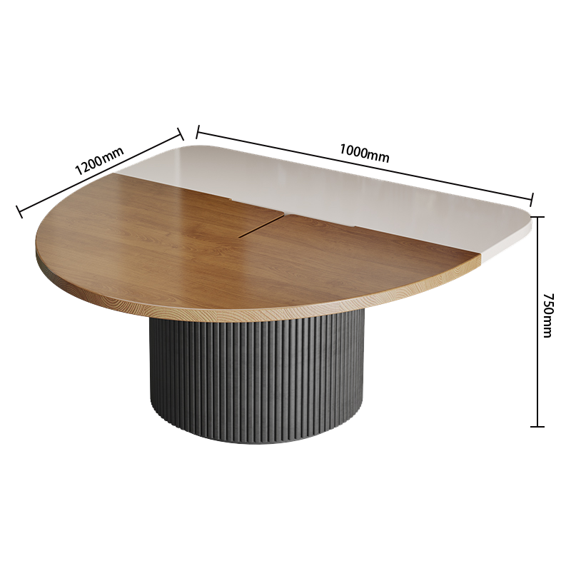 会議テーブル　楕円形テーブル　バイカラー　組立必要　カスタマイズ可能　ナチュラル　HYZ-N067