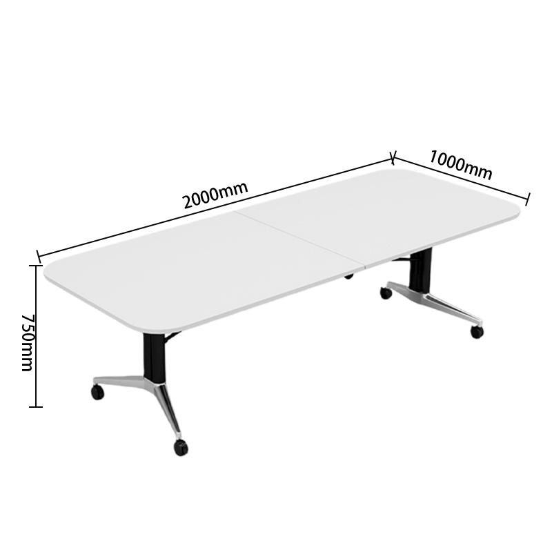 会議テーブル　ミーティングテーブル　オフィステーブル　会議用テーブル　キャスター付き　折り畳み式　耐荷重性　組立必要　HYZ-N073