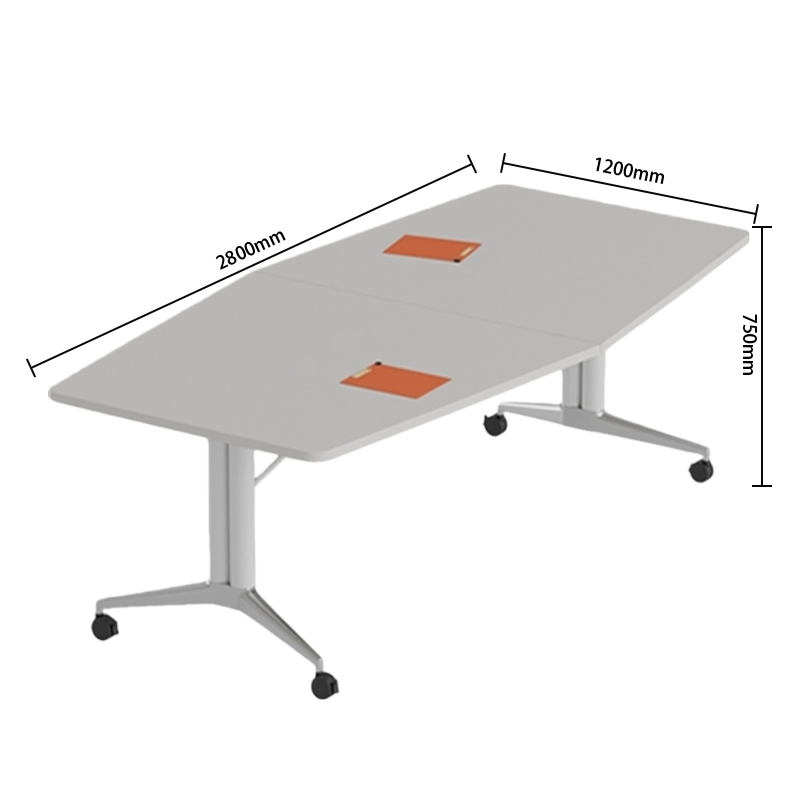 会議テーブル　ミーティングテーブル　オフィステーブル　会議用テーブル　キャスター付き　充電設備　折り畳み式　組立必要　HYZ-N071
