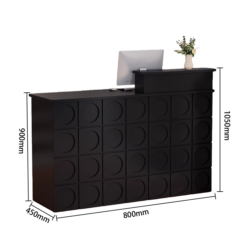 受付カウンター　ユニークなデザイン　エントランス受付　大容量収納　バーカウンター　頑丈なフレーム　組立必要　JDQT-N063