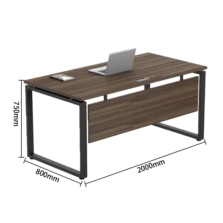 エグゼクティブデスク　オフィスデスク　作業テーブル　幕板　アジャスター　安定感　ウォールナット　カスタマイズ可能　LBZ-YDD-N017