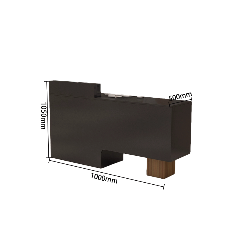 受付カウンター　エントランス受付　レジカウンター　頑丈なフレーム　広い天板　上質な金具　シンプル　ホワイト　ブラック　JDQT-N059