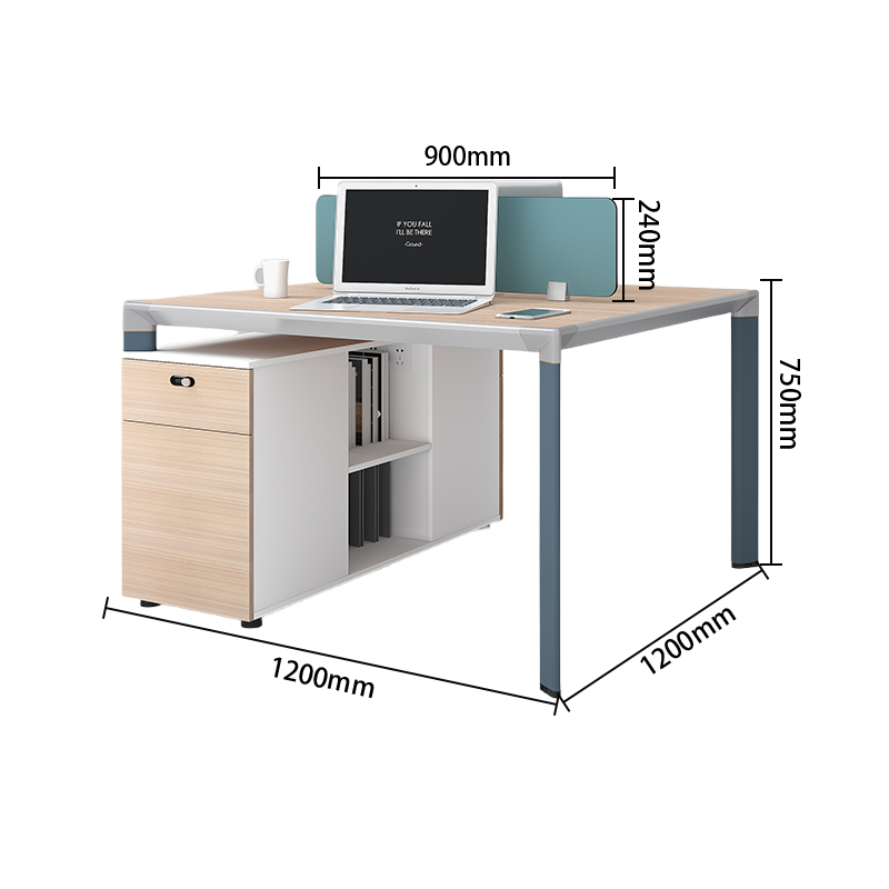 オフィスデスク　ワークデスク　作業机　パソコンデスク　仕事用　作業用　事務用　丈夫な脚　ダイヤル錠付き　仕切りパネル　YGZ-N054