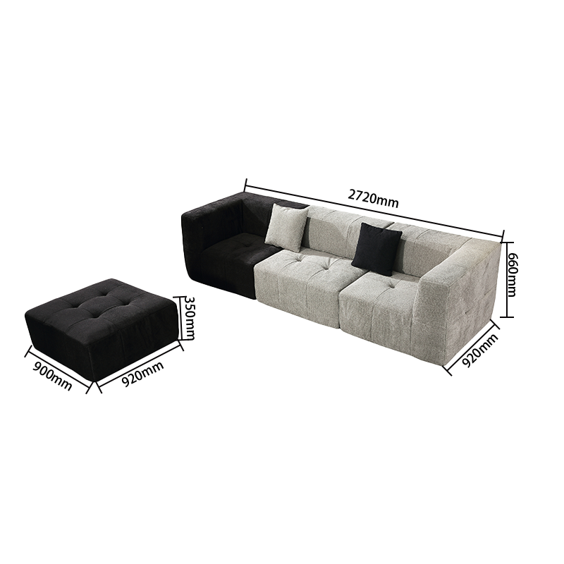 ソファ　アームソファ　リビング　在宅用　ロータイプ　3人掛け　抱き枕付き　広い座面　快適　柔軟性　グレー　カスタマイズ可能　YSSF-N015