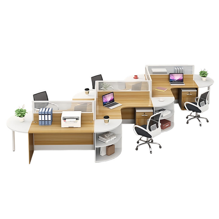 オフィステーブル　トップパネル　配線穴　大容量収納　組立必要　多色選択可能　YGZ-N069