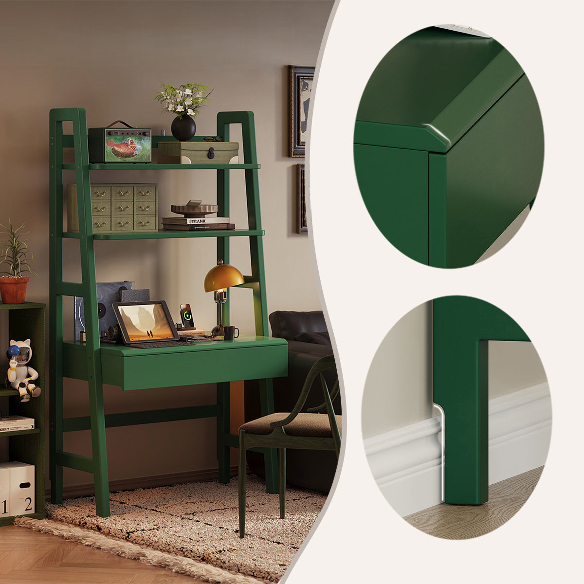 学習机　勉強机　学習デスク　大容量収納　耐荷重性　頑丈な構造　デスク　テーブル　収納付き　在宅勤務　自宅用　組立必要　XXZ-N035