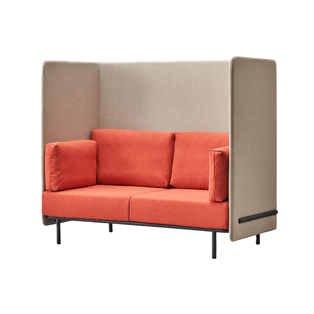 応接ソファ　応接セット　ソファセット　無垢材フレーム　屏風付き　ウレタンフォーム充填　応接室　役員室　組立必要　JDSF-N039