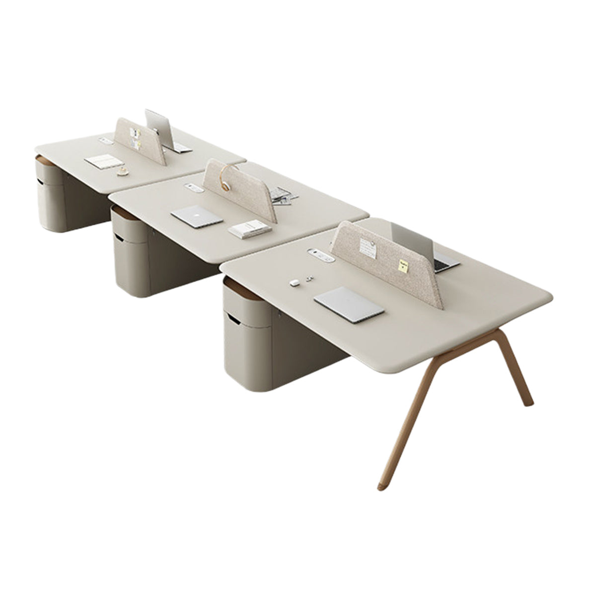 オフィスデスク　役員デスク　機能的　焼付塗装　サイドキャビネット　YGZ-N092