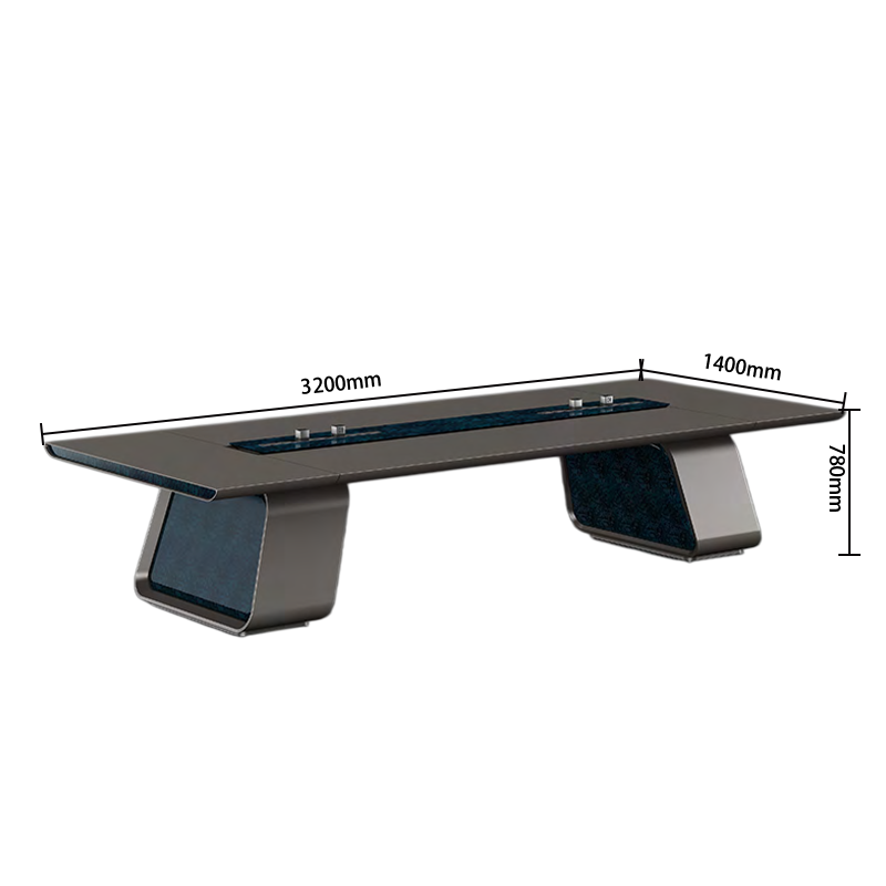 会議テーブル　ミーティングテーブル　商談テーブル　会議室用　マルチメディアコネクタ　グレー　カスタマイズ可能　HYZ-BG-N003