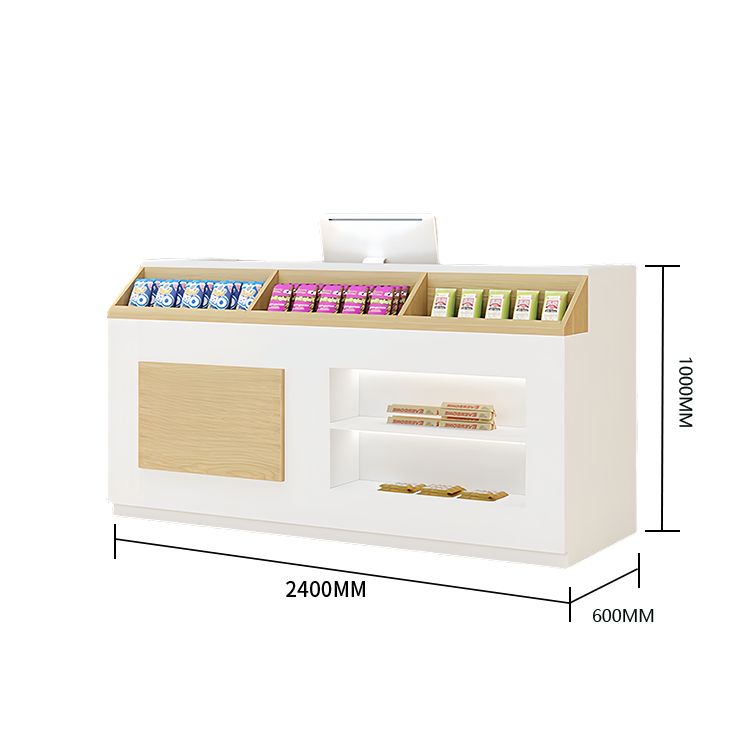 【受注生産品】　受付カウンター　レジカウンター　展示棚　店舗用　オープン収納　大容量収納　シンプル　ナチュラル　カスタマイズ可能　JDQT-N054