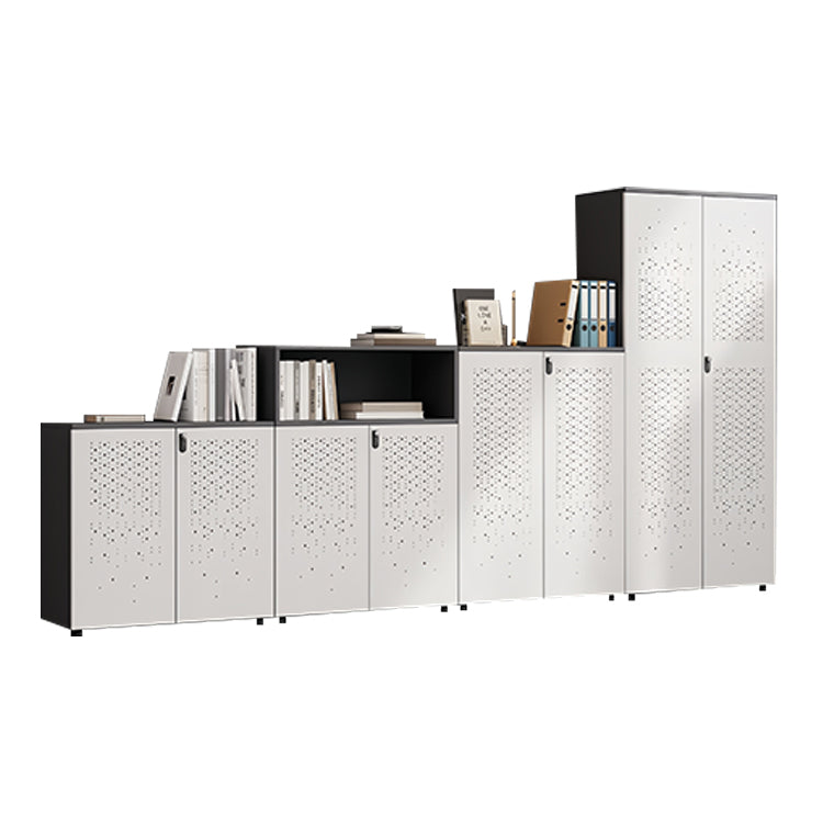 オフィスキャビネット　大容量収納　ダイヤル錠付き　冷間圧延鋼　扉収納　安定性　耐荷重性　簡素　ホワイト　カスタマイズ可能　BGCWG-N058