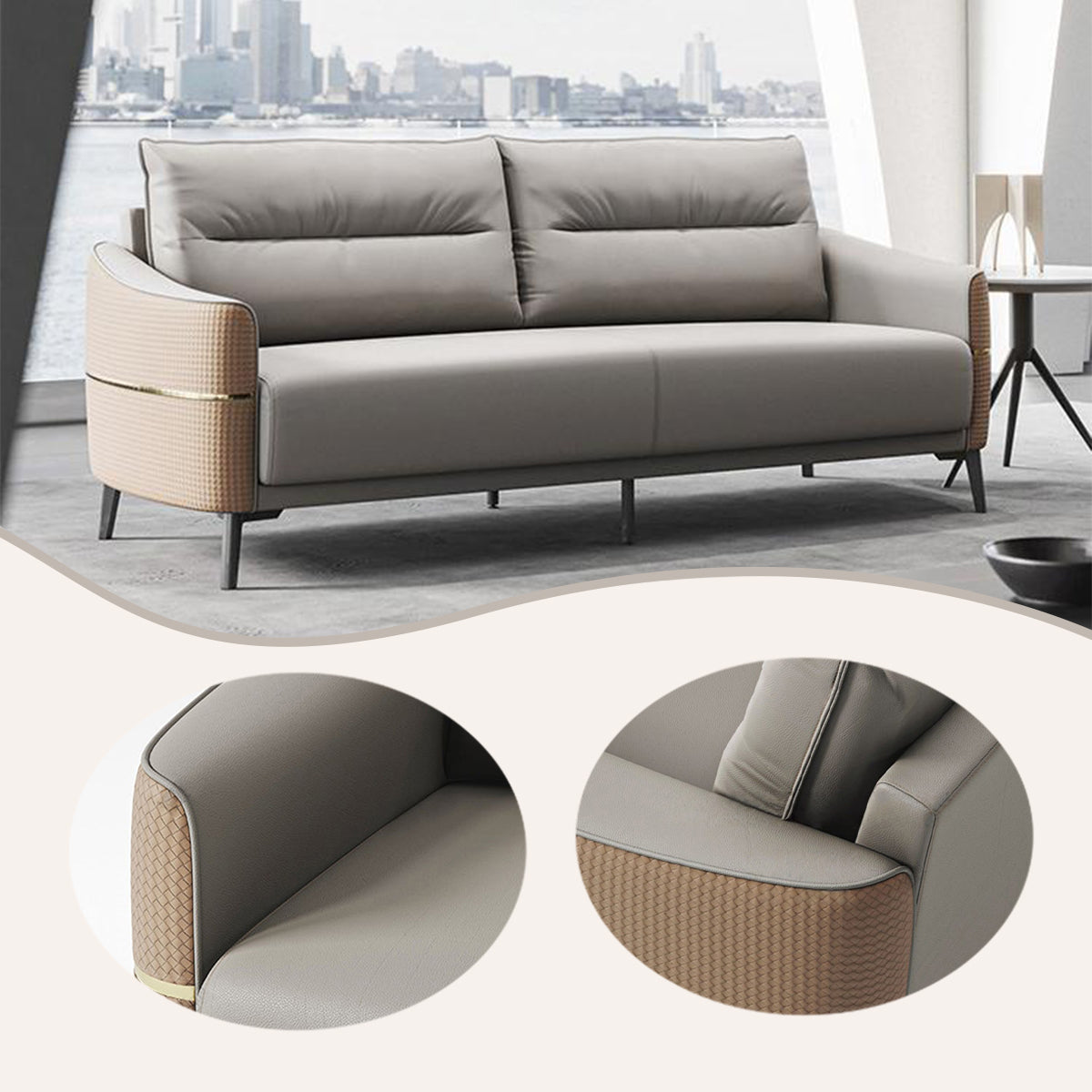 ソファセット　ハイバックソファ　椅子　応接ソファ　アームソファ　ビジネスソファセット　高級感　相談用　オフィス用　JDSF-N056