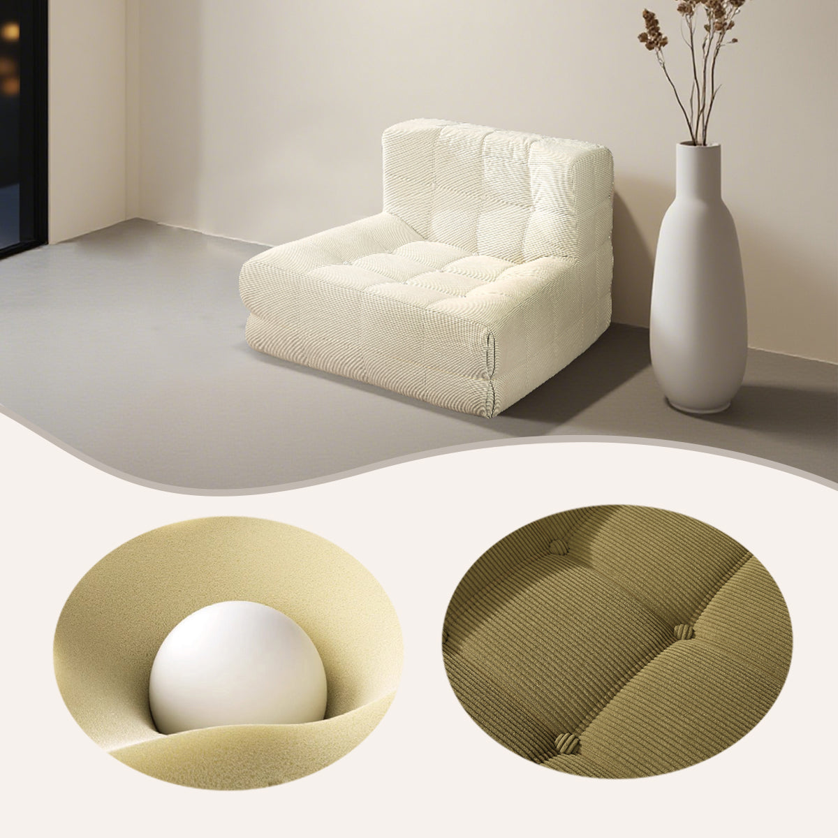 ソファ　ローソファー　アームレスソファ　リビング用ソファ　在宅用　1人掛け　人間工学　フィット感　上質　カスタマイズ可能　YSSF-N008