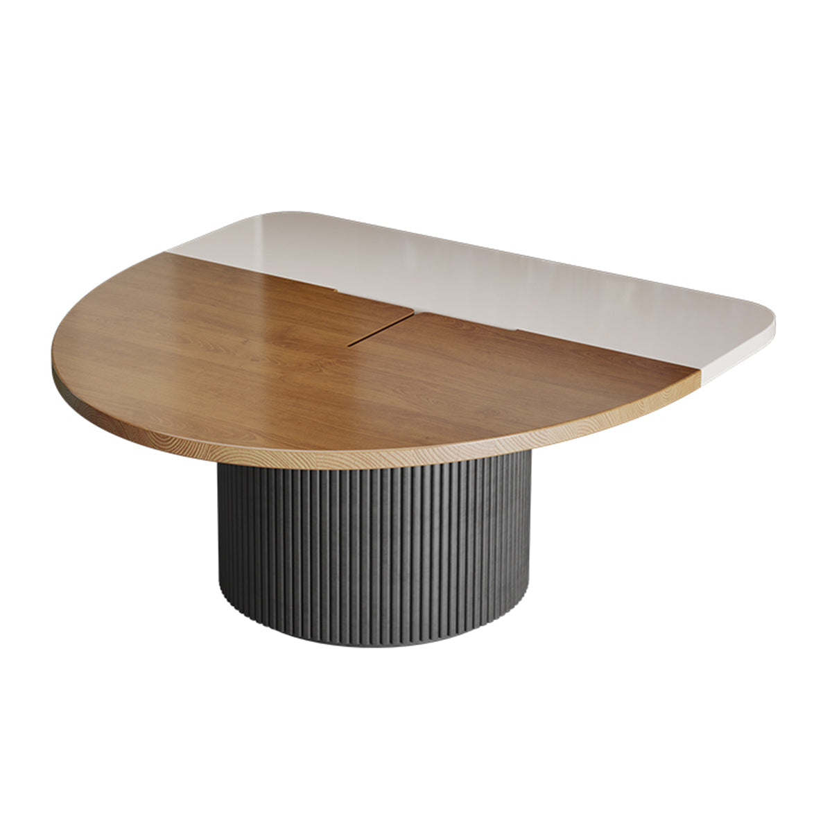 会議テーブル　楕円形テーブル　バイカラー　組立必要　カスタマイズ可能　ナチュラル　HYZ-N067