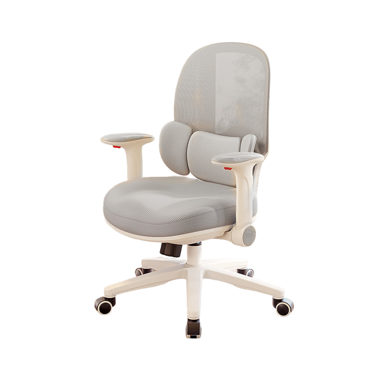 チェア　作業用チェア　作業椅子　椅子　パソコンチェア　作業用　仕事用　室内　フィット感　ＰＵ素材　丈夫なフレーム　グレー　DNY-N003