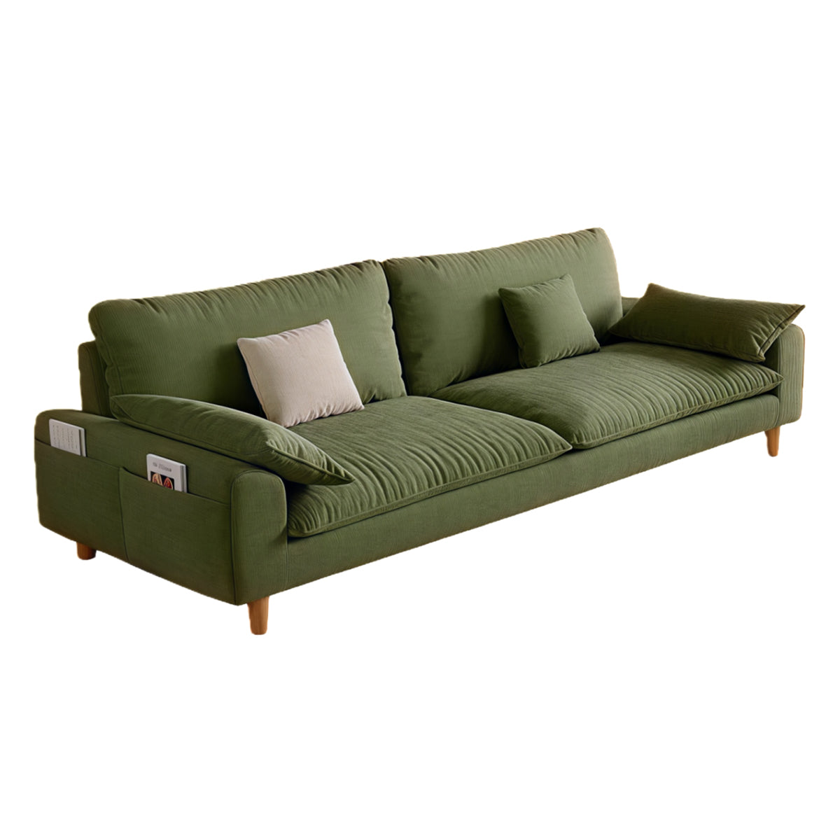 ソファ　カウチソファ　ファブリックソファ　高級ソファ　モダンソファ　多種類充填物　広い座面　アームレスト　背もたれ　JYSF-N038