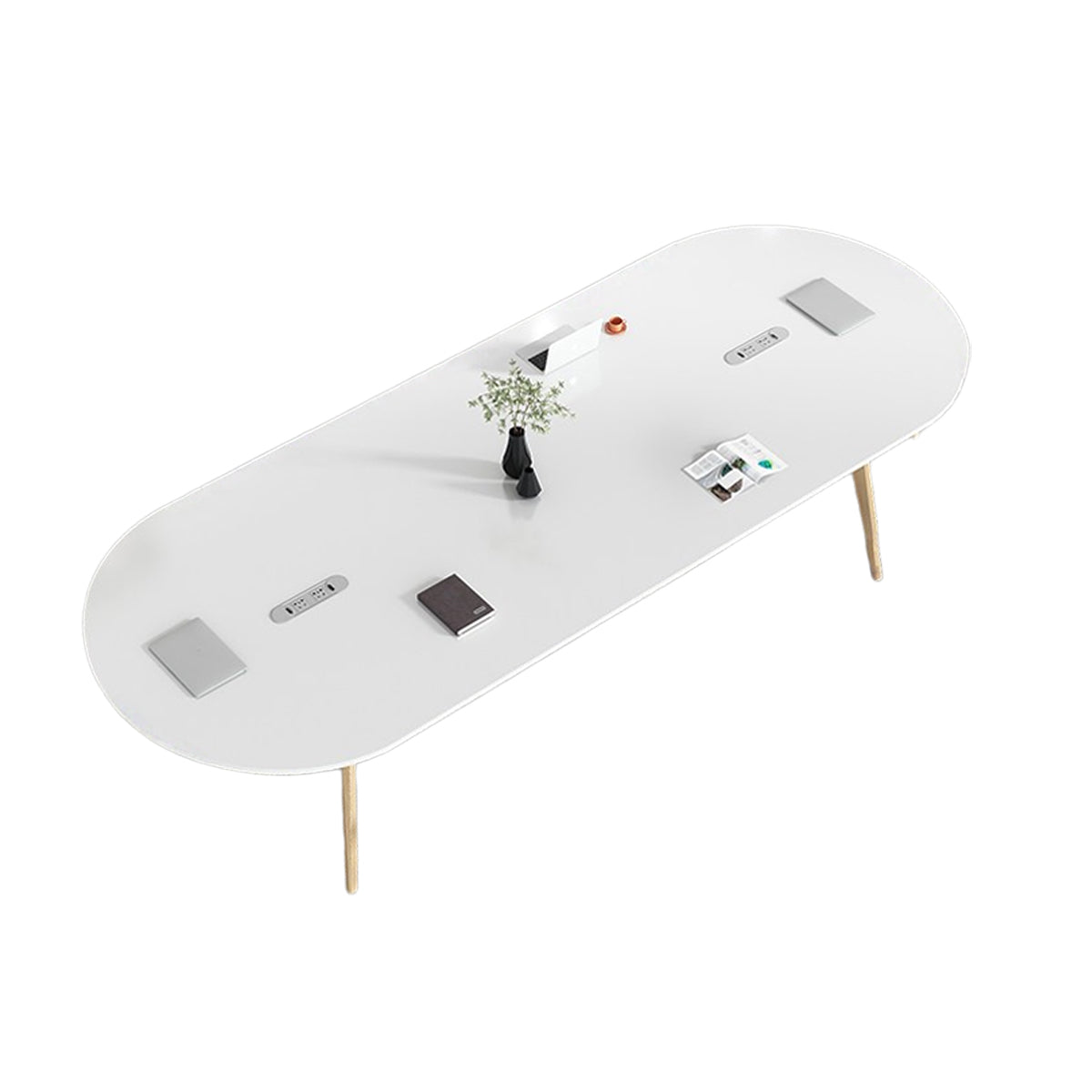 会議テーブル　ワークテーブル　会議室用　丈夫な脚　広い天板　落ち着き　エコの素材　パーティクルボード　無垢材　カスタマイズ可能　HYZ-N097