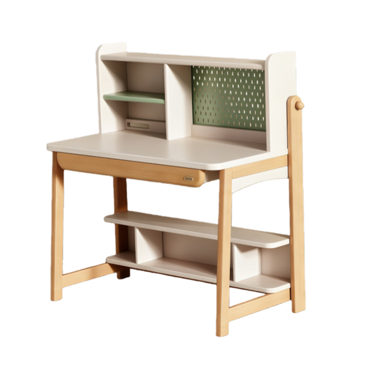 学習机　勉強机　学習デスク　マグネット吸着板　大容量収納　ほぞ構造　組立必要　在宅勤務　自宅用　ホワイト　ナチュラル　XXZ-N040
