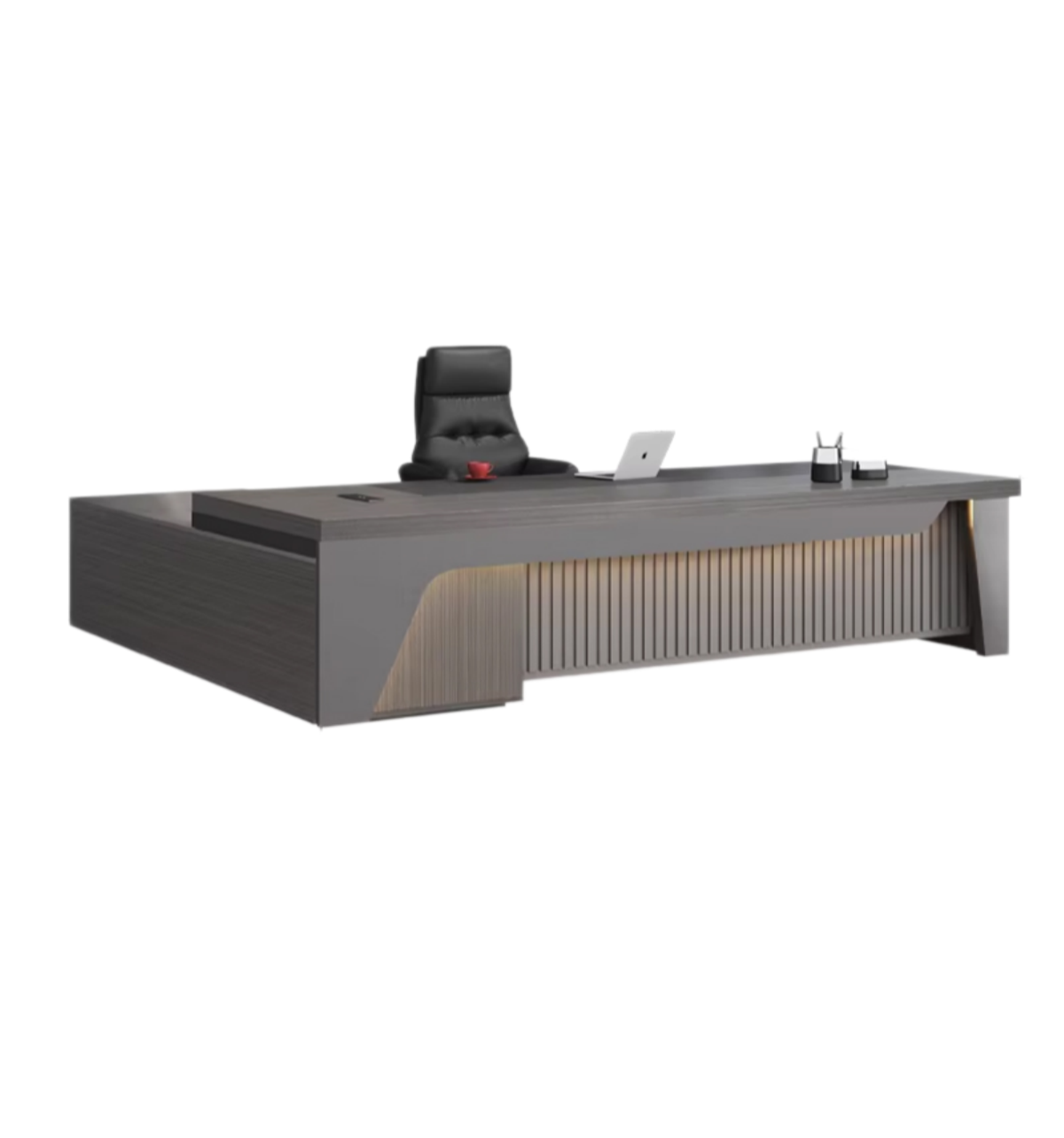 エグゼクティブデスク　作業テーブル　社長机　役員用デスク　パソコンデスク　幕板　サイドキャビネット　LBZ-N086